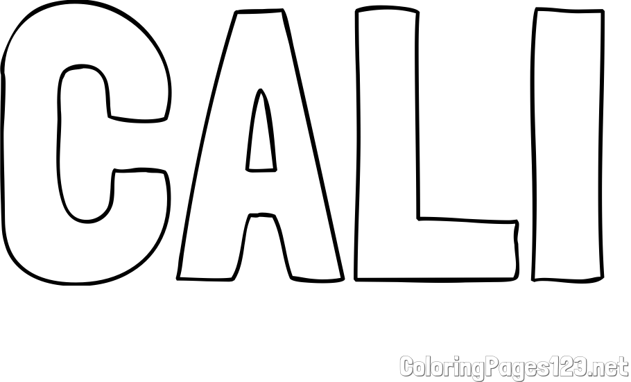 CALI Coloring Page