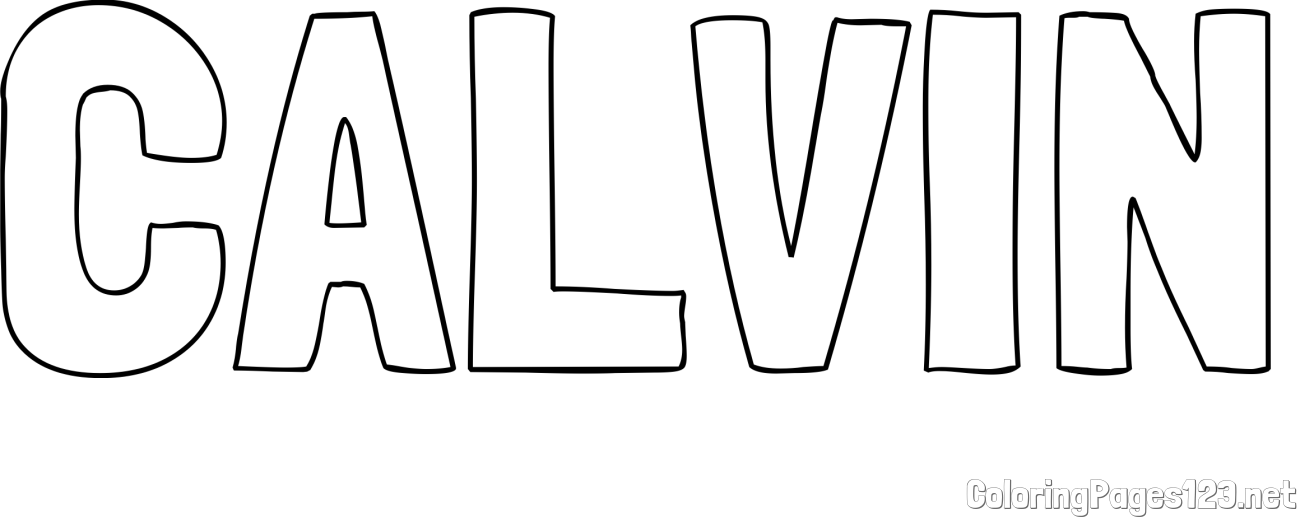 CALVIN Coloring Page