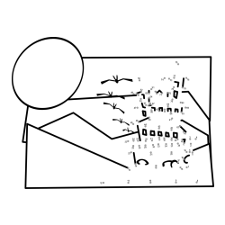 Castle Connect the Dots Coloring Page
