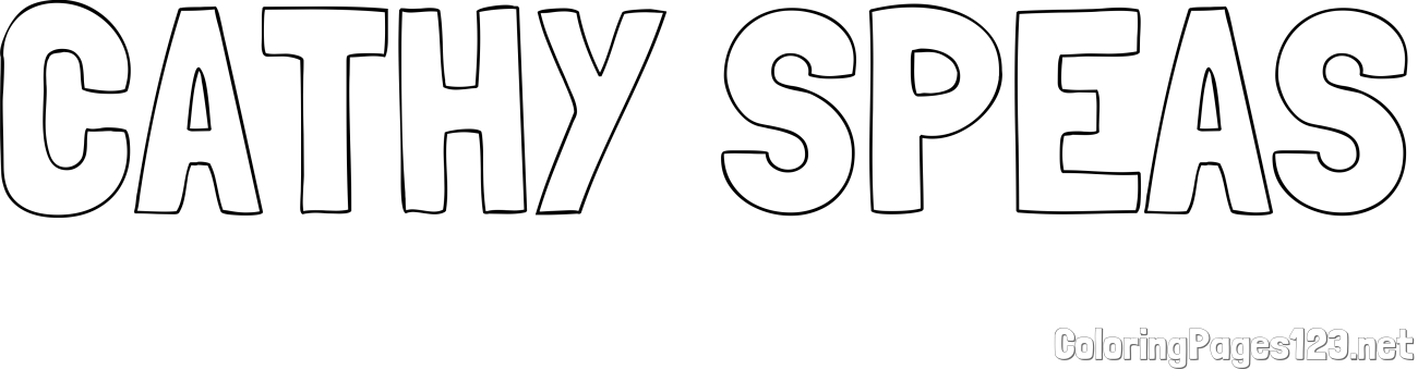 CATHY SPEAS Coloring Page