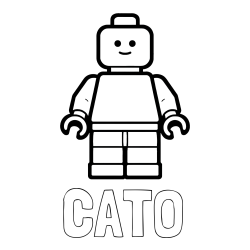 Online Created Coloring Page - CATO Coloring Page and Easy LEGO Character Coloring Page