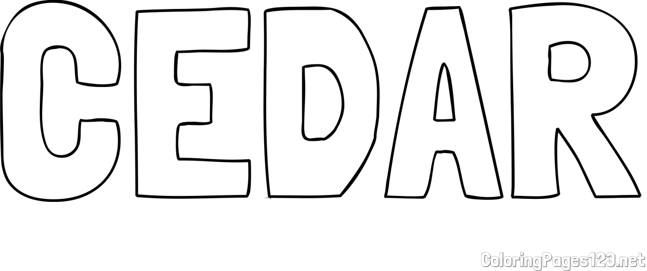 CEDAR Coloring Page