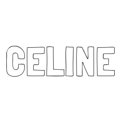 Online Created Coloring Page - CELINE Coloring Page