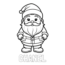 Online Created Coloring Page - CHANEL Coloring Page and Adorable Santa Claus Coloring Page