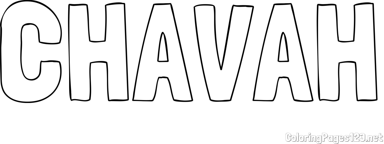 CHAVAH Coloring Page
