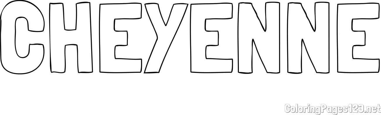 CHEYENNE Coloring Page