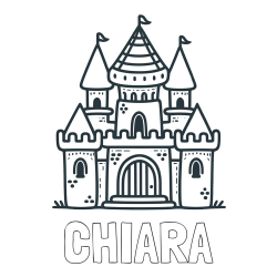 Online Created Coloring Page - CHIARA Coloring Page and Beautiful Castle Coloring Page for Kids