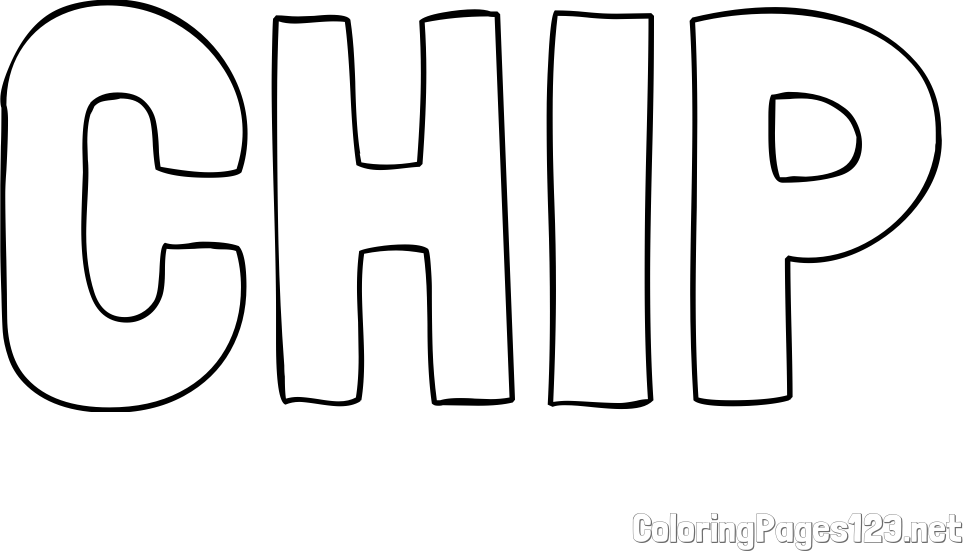 CHIP Coloring Page