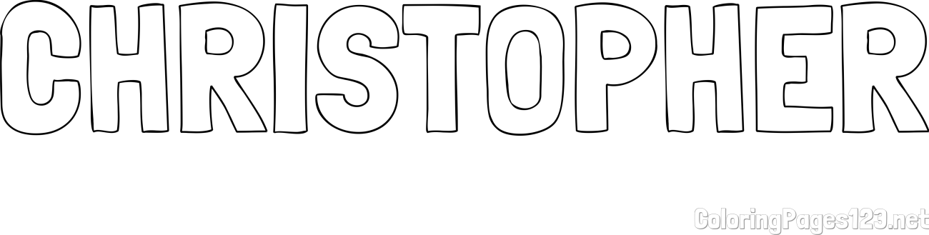 CHRISTOPHER Coloring Page