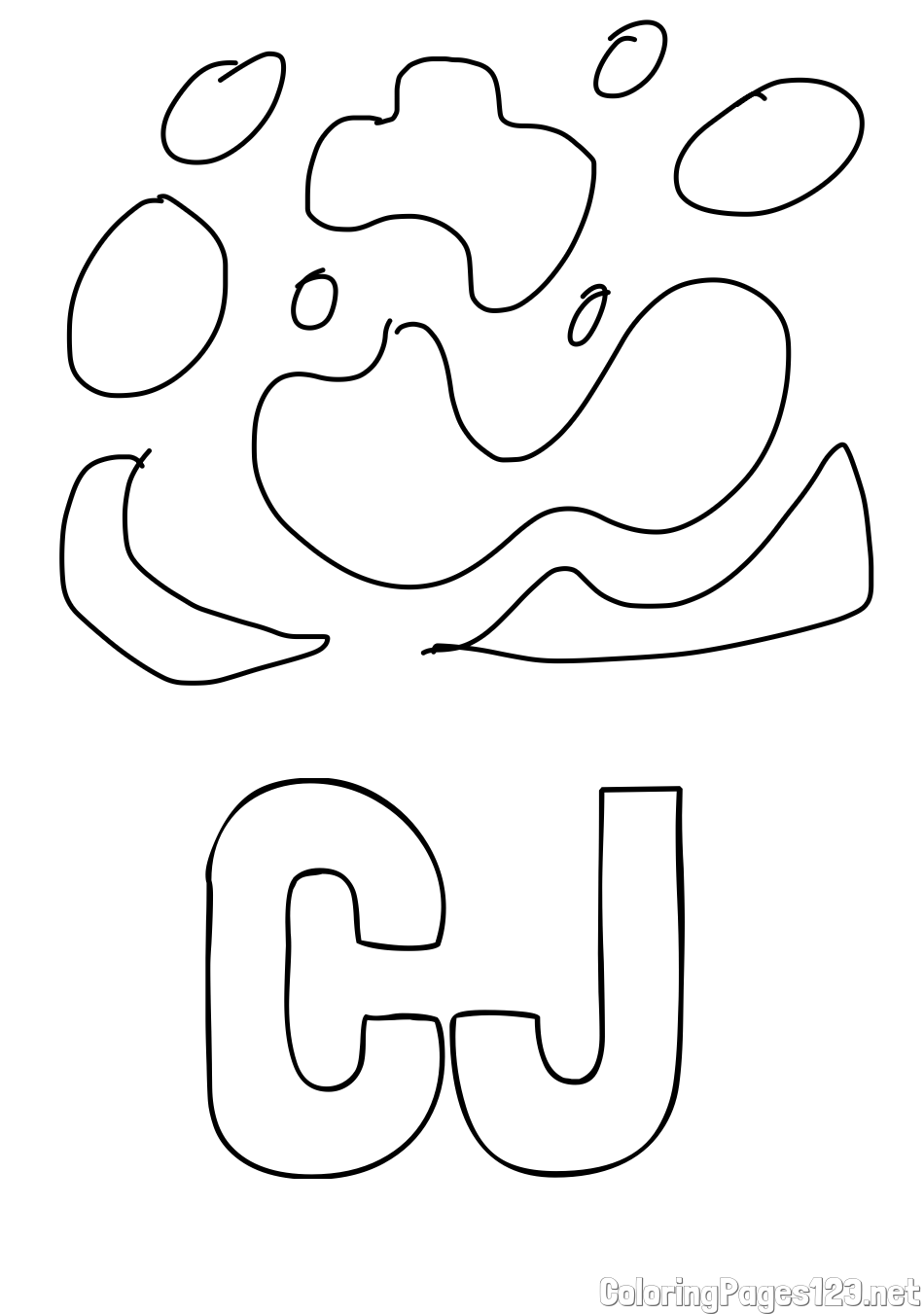CJ Coloring Page and Doodle
