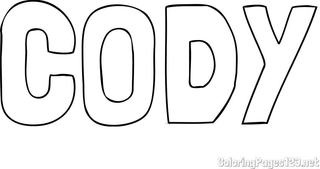 CODY Coloring Page