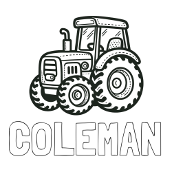 Online Created Coloring Page - COLEMAN Coloring Page and Beautiful Tractor Coloring Page