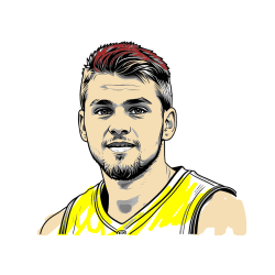 COLORED COLORING - Basketball Player Coloring Page
