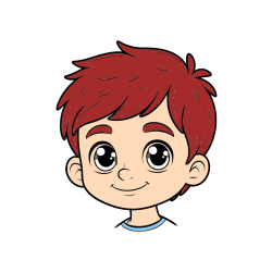 COLORED COLORING - Boy Face Coloring Page