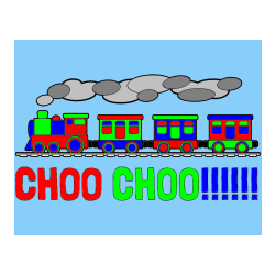 COLORED COLORING - CHOO CHOO!!!!!! Coloring Page and Kids’ Steam Locomotive Coloring Page