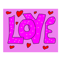 COLORED COLORING - Coloring Page of LOVE ❤❤😍