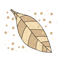 COLORED COLORING - Easy Leaf Coloring Page for Kids