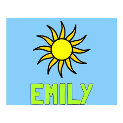 COLORED COLORING - EMILY Coloring Page alongside Simple Sun Coloring Page for Kids