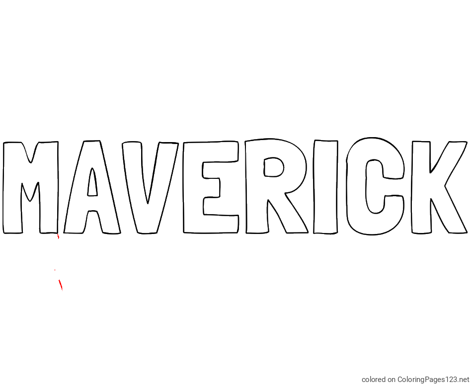 Colored coloring page - MAVERICK Coloring Page