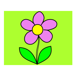 COLORED COLORING - Simple Flower Coloring Page