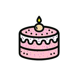 COLORED COLORING - Small Children’s Cake Coloring Page