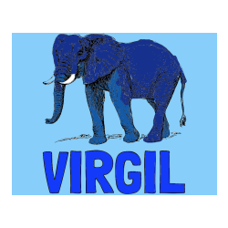 COLORED COLORING - VIRGIL Coloring Page and Realistic Elephant Coloring Page