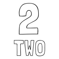 Coloring of the Number Two (2) with the Written Name