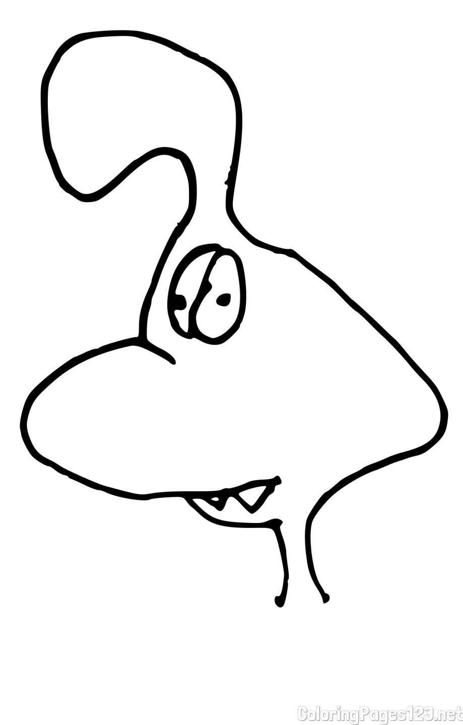 Confused Alien Coloring Page for Kids