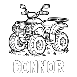CONNOR Coloring Page alongside Beautiful ATV Coloring Page
