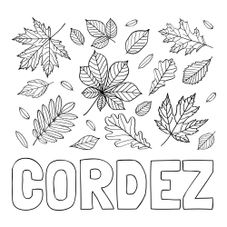 Online Created Coloring Page - CORDEZ Coloring Page and Autumn Leaves Coloring Page