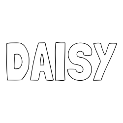 Online Created Coloring Page - DAISY Coloring Page