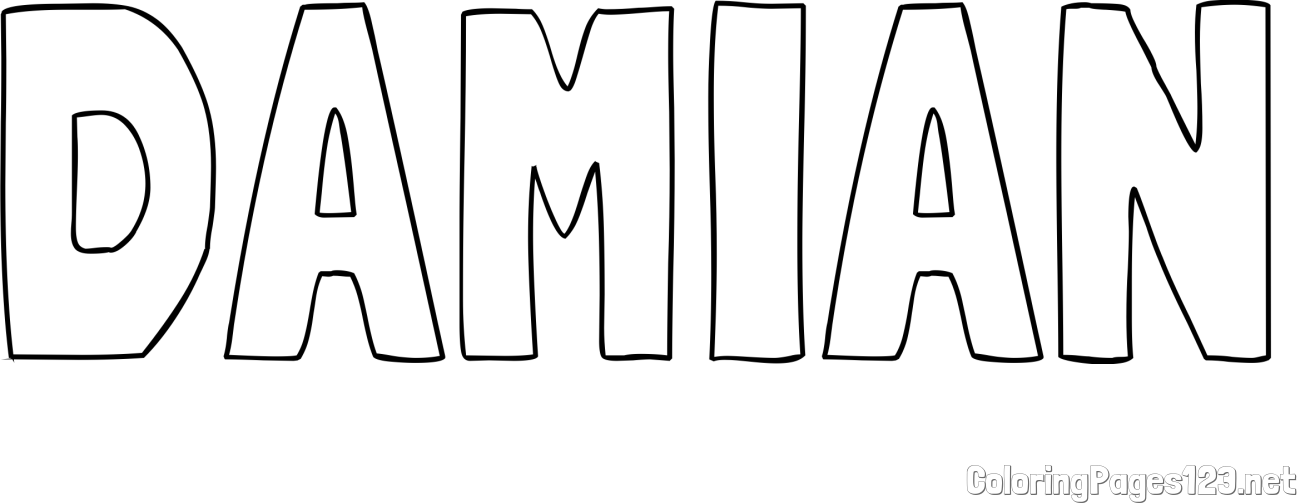 DAMIAN Coloring Page