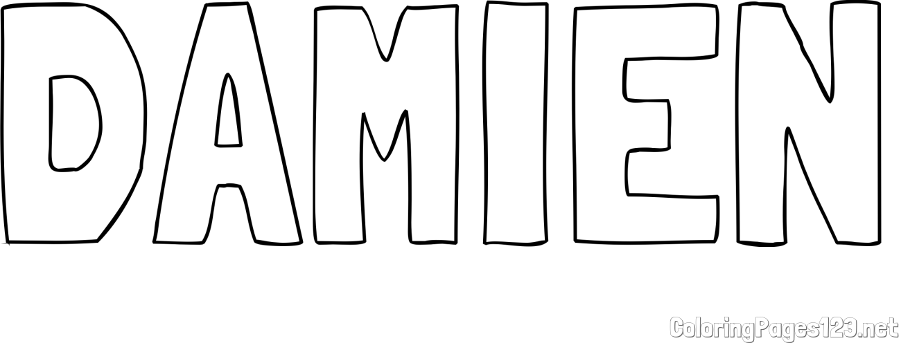 DAMIEN Coloring Page