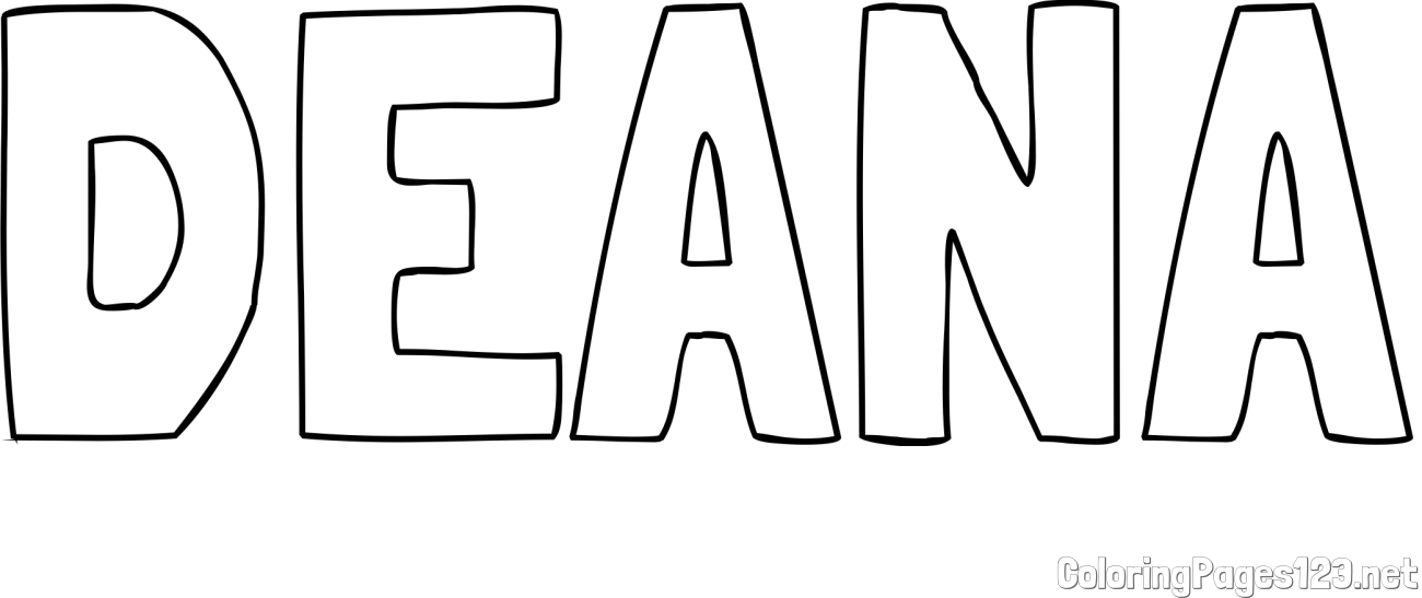 DEANA Coloring Page