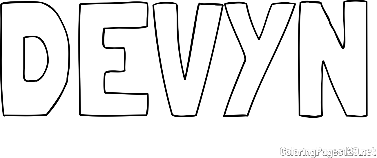 DEVYN Coloring Page