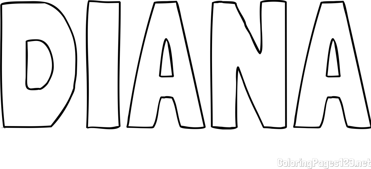 DIANA Coloring Page