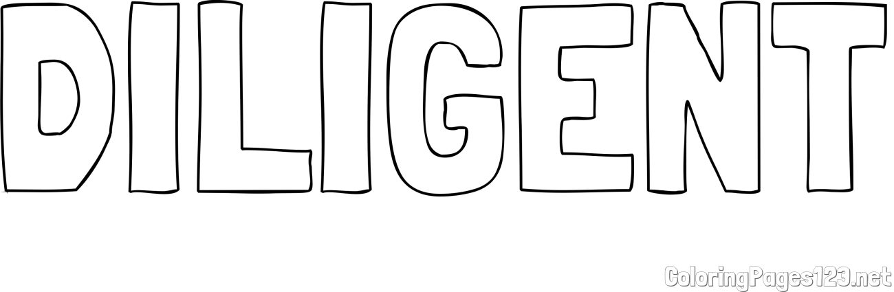 DILIGENT Coloring Page