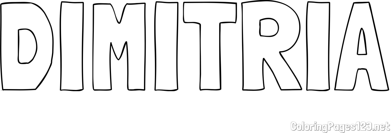 DIMITRIA Coloring Page