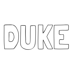 Online Created Coloring Page - DUKE Coloring Page