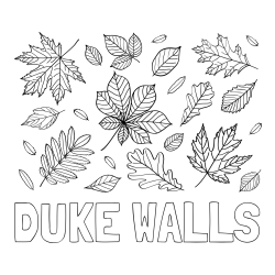 Online Created Coloring Page - DUKE WALLS Coloring Page and Autumn Leaves Coloring Page