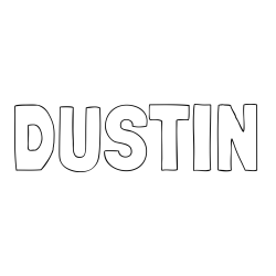 Online Created Coloring Page - DUSTIN Coloring Page
