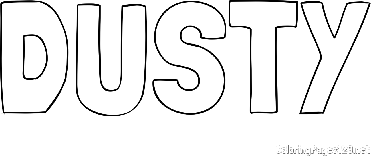 DUSTY Coloring Page