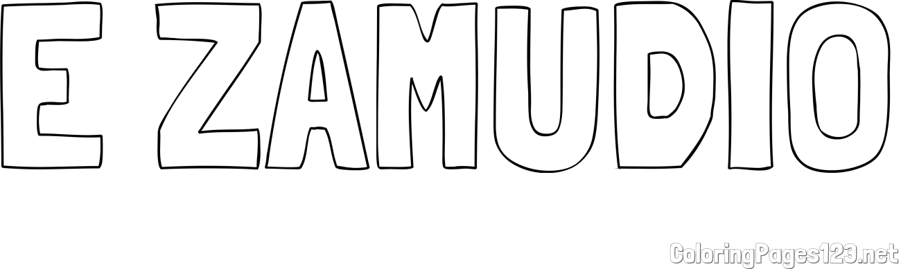 E ZAMUDIO Coloring Page