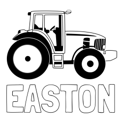 Online Created Coloring Page - EASTON Coloring Page and Large Tractor Coloring Page