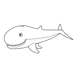 Easy Big Whale Coloring Page