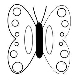 Easy Butterfly Coloring Page