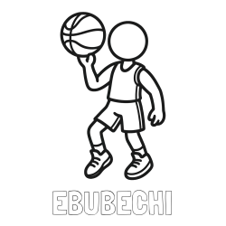 Online Created Coloring Page - EBUBECHI Coloring Page and Children's Coloring Page of Basketball Player
