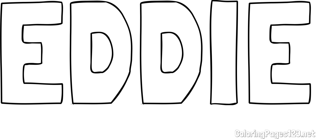 EDDIE Coloring Page