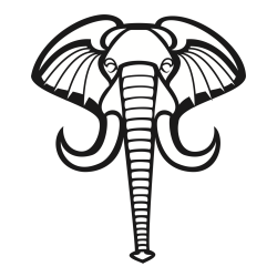 Elephant Head Coloring Page