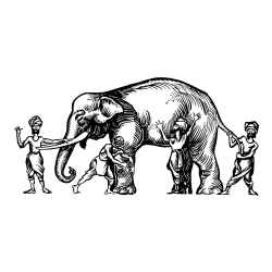 Elephant with Tusks Coloring Page